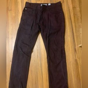 Men’s Burgundy Jeans